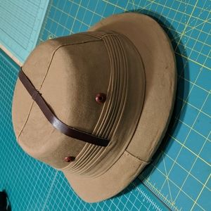 Vintage Pith Safari helmet with leather band/strap